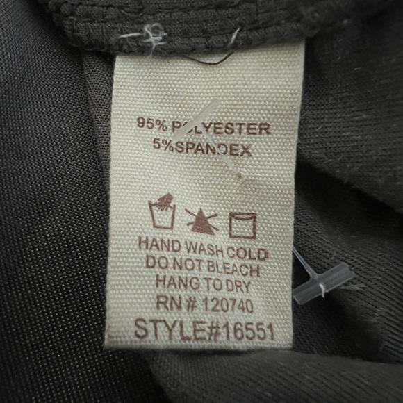 MYSTREE Olive Green Crushed Velvet Blouse Top With Ruffle Sleeves Size Medium - Picture 6 of 7